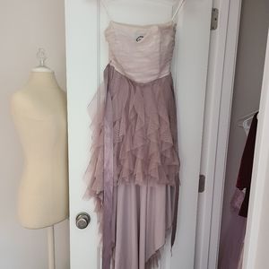 Size 3!! Sparkly High Low Dusty Rose/ Cream Dress